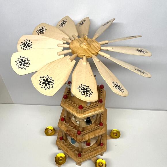 German Nativity Christmas Pyramid Carousel Decor - Picture 2 of 7